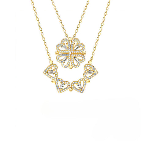 Four Leaf Clover Necklace (Folded Design)